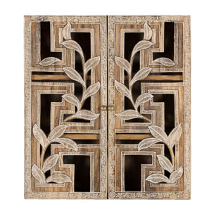Estantería de Madera de Mango 50 Cm Estilo Étnico Artesanal