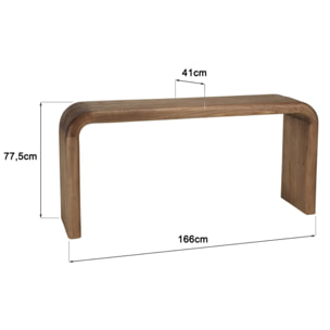 ROMY - Console épurée en bois de mindi