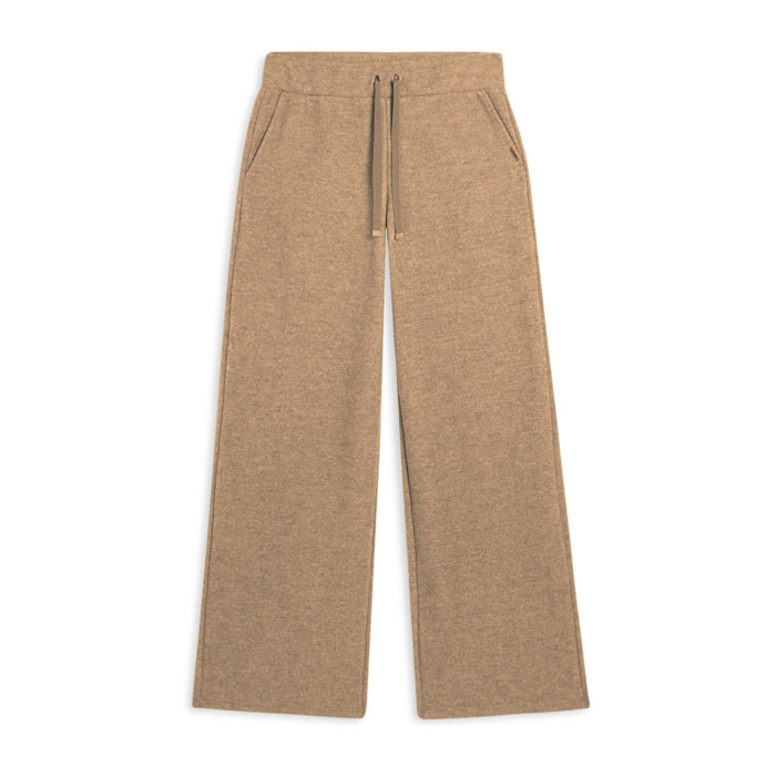 Pantaloni donna wide leg effetto tricot