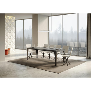 Mesa extensible 90x180/284 cm Paxon Evolution Cemento estructura Antracita