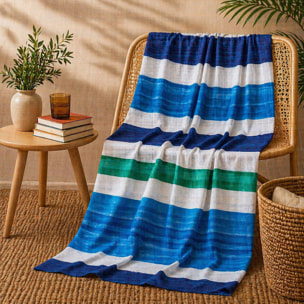BASSETTI Telo Arredo/Multiuso Kinki 270x270 in 100% Cotone_Marine