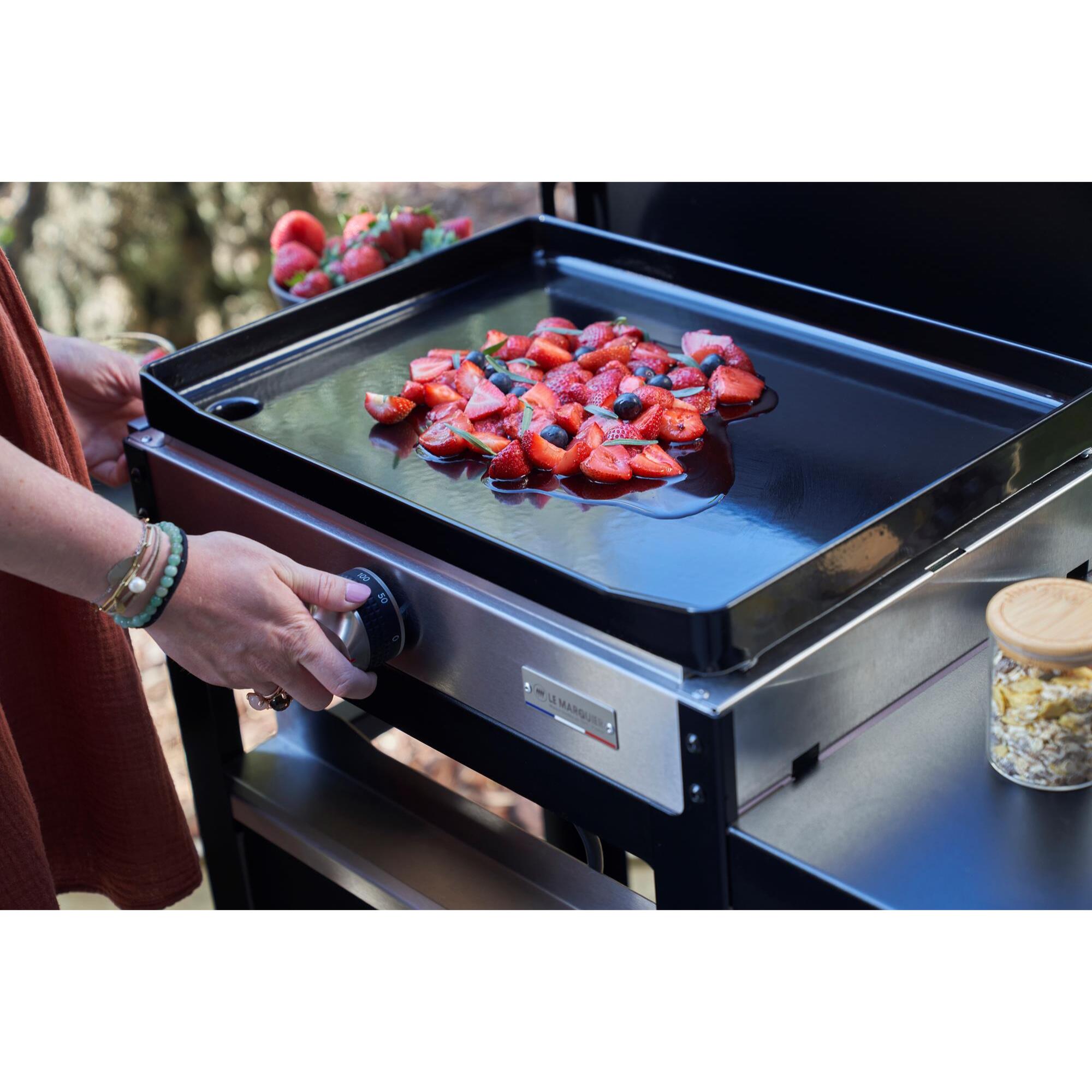 La Plancha Francaise Electrique 150 Duo Edition (Couvercle, Chariot, Porte Épices Et Rideau Inclus) - LE MARQUIER