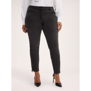 Fiorella Rubino - Jeans skinny con applicazioni di strass - Grigio