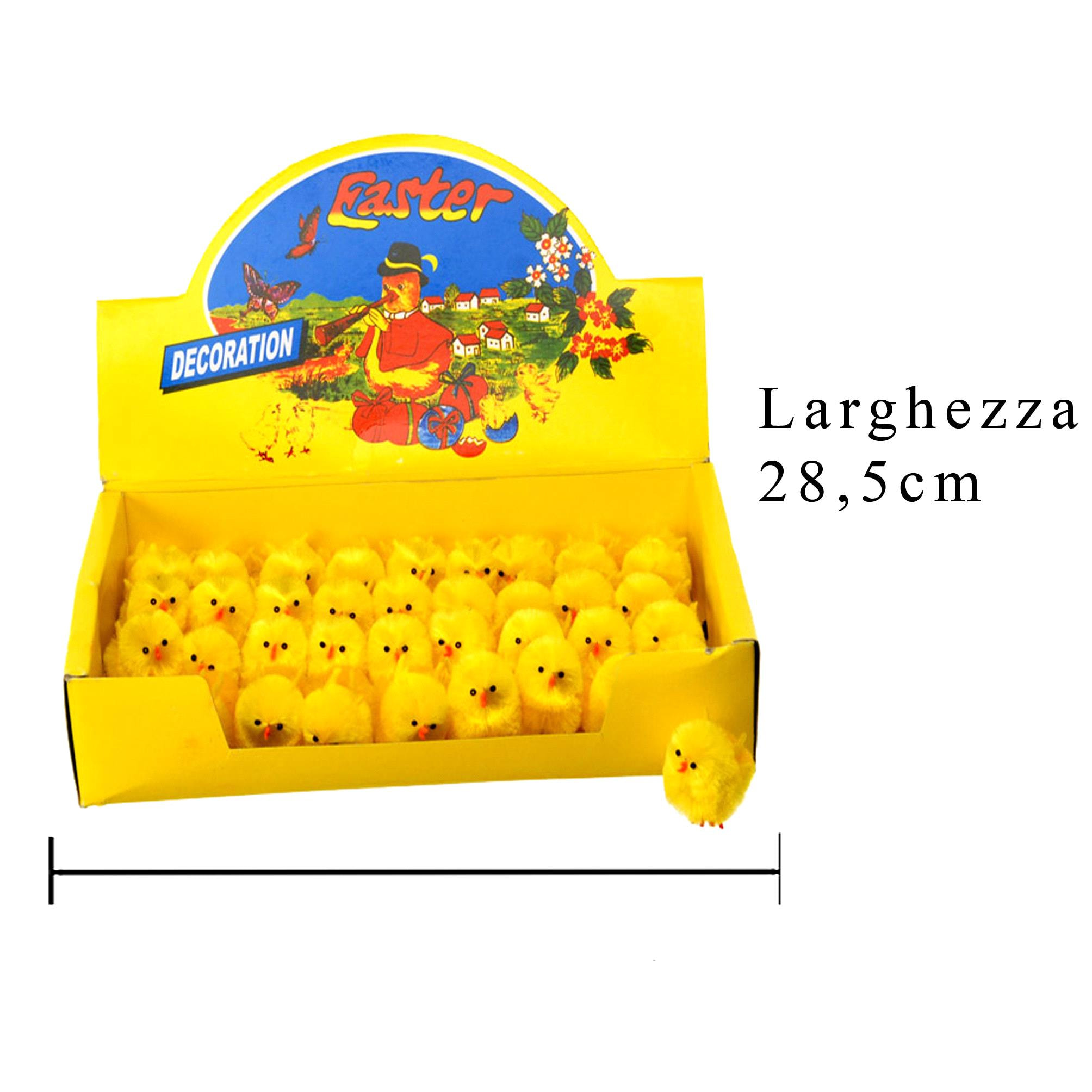 Pulcini 5 Cm 36 Pz - Pezzi 4 - 26X5X16cm - Colore: Giallo - Bianchi Dino - Pulcini, Uccellini E Farfalle