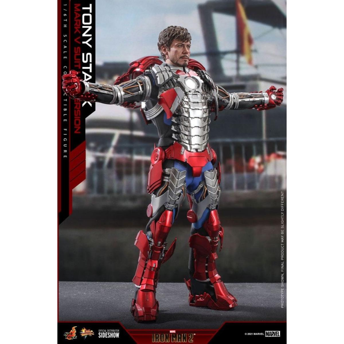 Iron Man 2 Movie Masterpiece Action Figura 1/6 Tony Stark (mark V Suit Up Version) 31 Cm Hot Toys