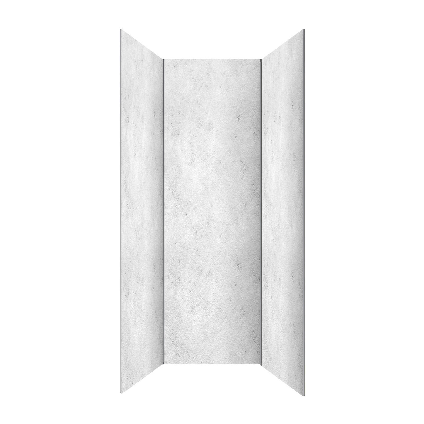 Pack 3 Panneaux Muraux Pierre Light Grey 90x210cm et Profilés Chrome - STONE'IT
