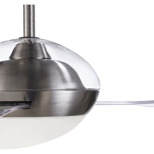 Forlight Ventilador IP20 Sirocco LED 16W 3000K Níquel satinado Transparente 1027lm