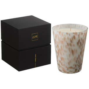 J-Line bougie parfumée Noa - Neon Night - verre - blanc/or - large - 95H