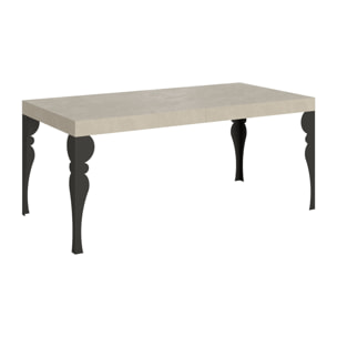 Table extensible 90x180/284 cm Paxon cachemire pieds anthracite