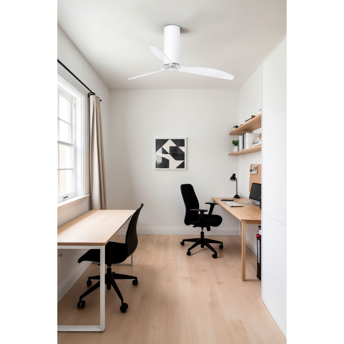 TUBE FAN M Ventilateur blanc mat/transparent DC