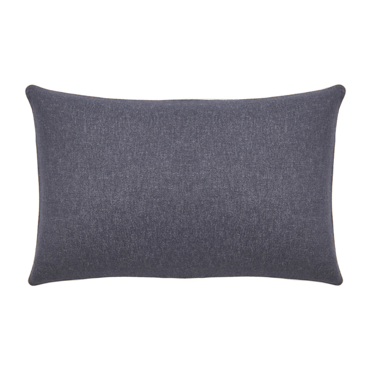 Taie d'oreiller unie en flanelle de coton chambray, FRISSON, Gris Anthracite