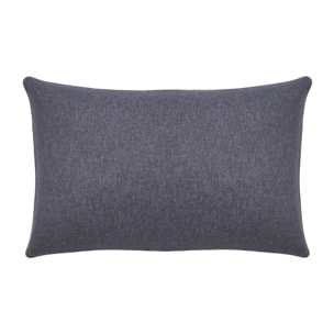 Taie d'oreiller unie en flanelle de coton chambray, FRISSON, Gris Anthracite