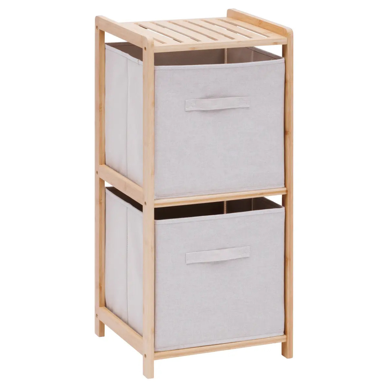 Etagère 2 niveaux Tidy Box bois clair