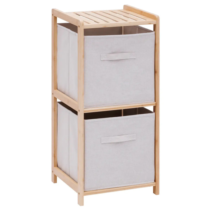 Etagère 2 niveaux Tidy Box bois clair