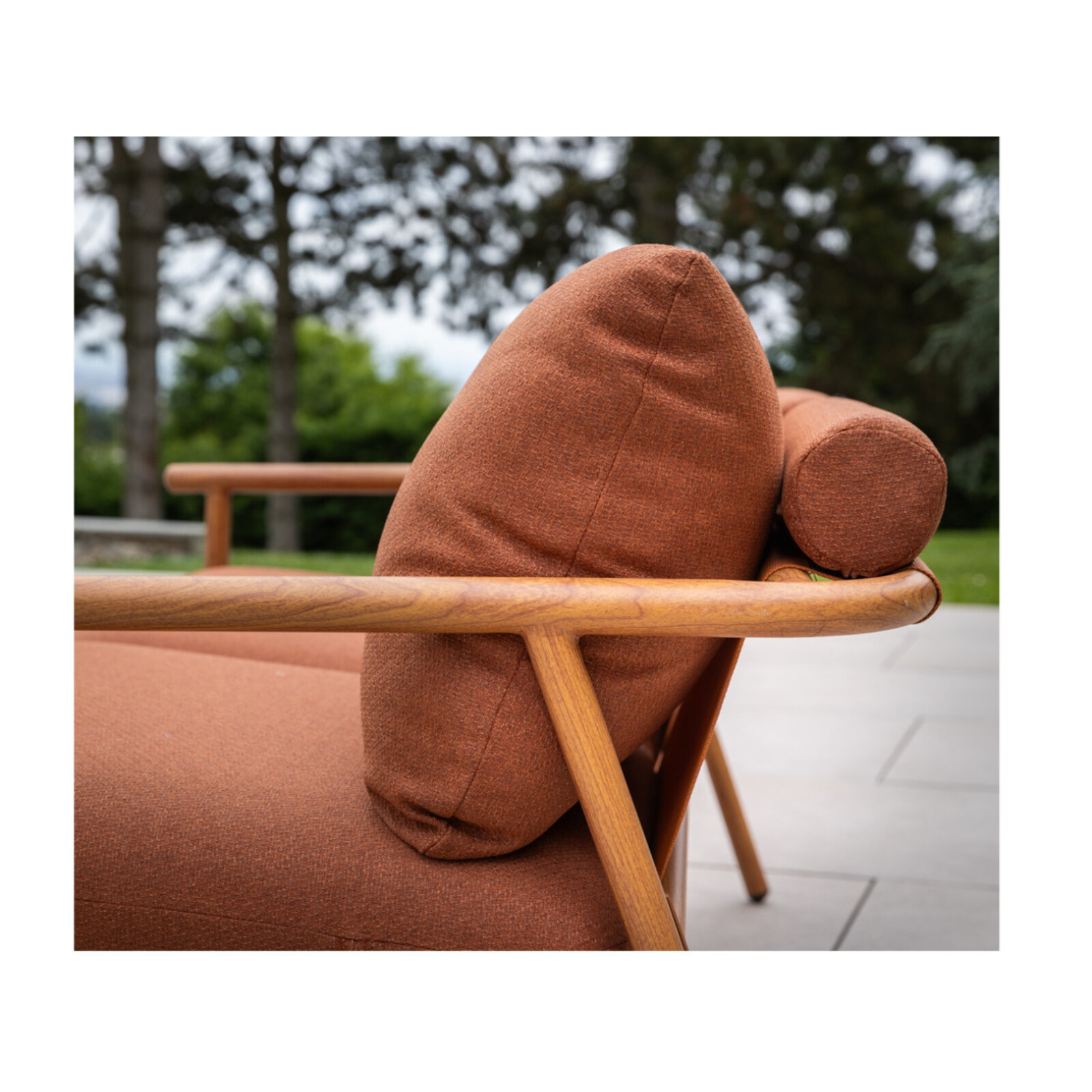 Salon de jardin en aluminium - 5 places - terracotta - ARIZONA