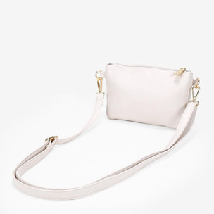 Bolso pequeño beige con bordado