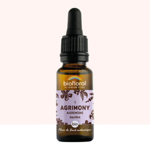 Biofloral - Fleur de Bach n°01 Agrimony, Aigremoine - Bio Demeter - 20 ml