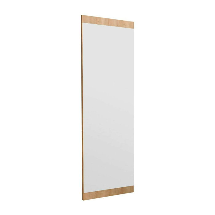 Specchio Fiammetta, Specchiera, Articolo d'arredo a muro, Decorazione con specchio, 40x2h120 cm, Rovere