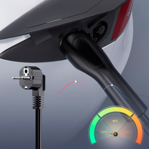 Caricabatterie G01 per auto elettrica Tipo 2, EV e PHEV, con 32A e 7KW. APP di controllo e Schermo LCD.