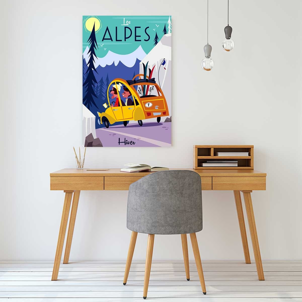 Tableau  sur la route des alpes Toile imprimée