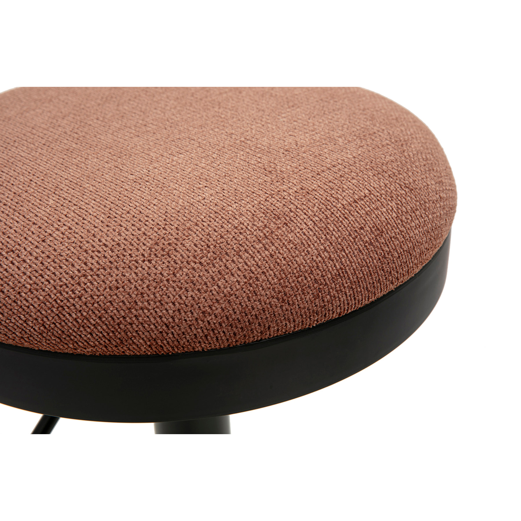 Tabourets de bar réglables en tissu chenille terre brûlée et métal (lot de 2) THOR