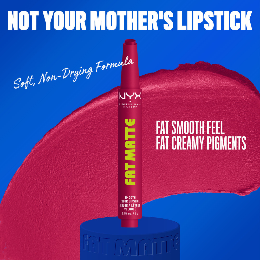 NYX Professional Makeup Fat Matte Rouge à Lèvres Mat Crémeux Hibiscus Hug