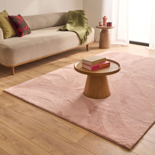 NUBE - Tapis doux et moelleux à poils courts rose - NUB6000ROS
