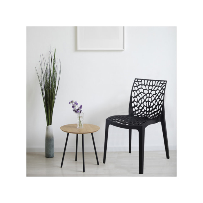 Chaise de repas ajourée et empilable - GRUYERE 2