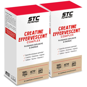 Creatine Efferberscent Complex- A base de Créatine, Glutamine, Arginine, Taurine et Caféine - Aide à améliorer les capacités physiques - Tube de 30 comprimés - Cure de 5 à 15 jours