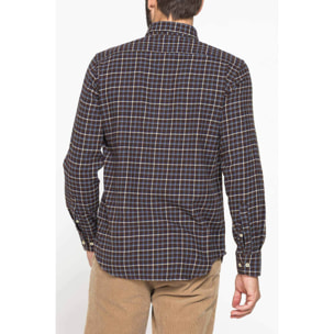 CAMICIA FANTASIA TINTO FILO IN FLANELLA LEGGERA
