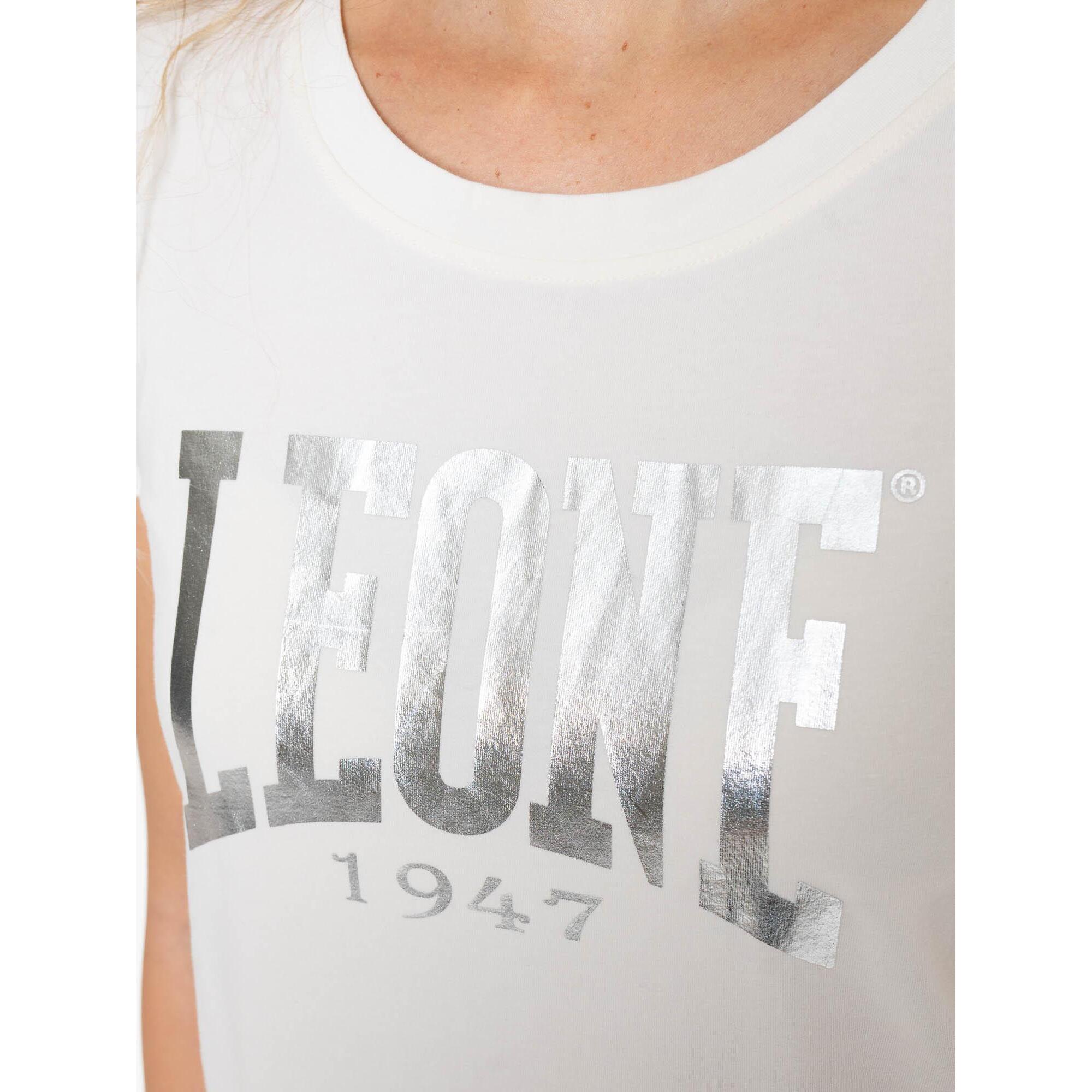 T-shirt donna a manica corta con stampa Leone 1947 Never Without