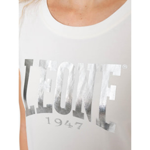 T-shirt donna a manica corta con stampa Leone 1947 Never Without