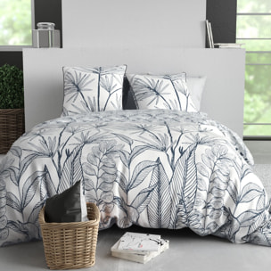 Parure housse de couette imprimé 100% coton - orphée - noir