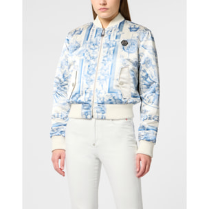 PHILIPP PLEIN Satin Bomber Butterfly Tattoo