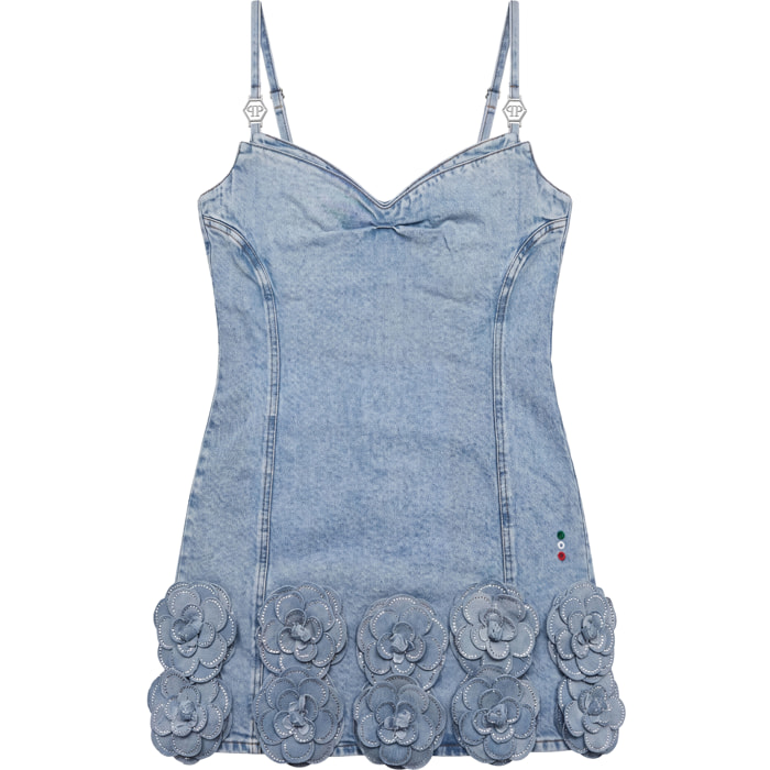 PHILIPP PLEIN Vestido vaquero ROSES