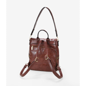 Mochila de vestir marrón antirrobo