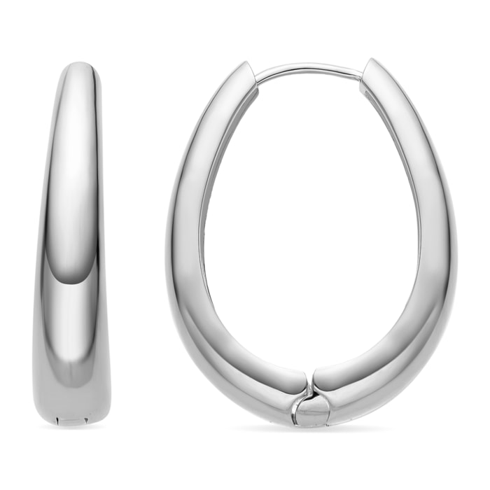 Pendientes de 31mm de diámetro acabado plata