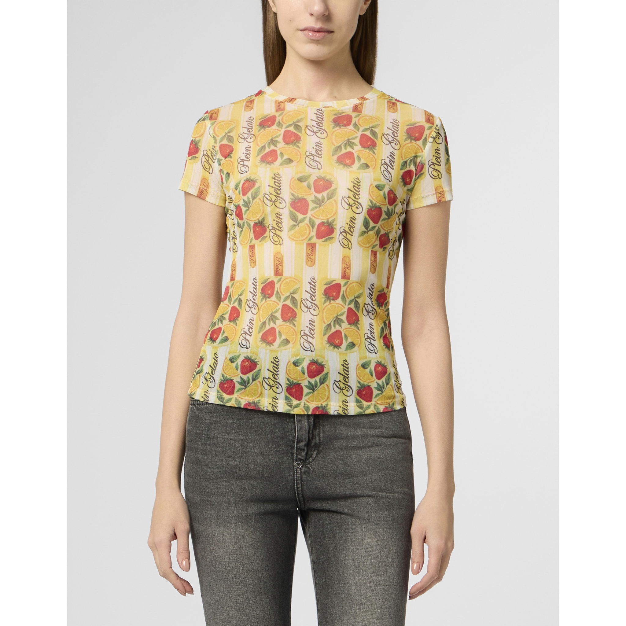 PHILIPP PLEIN Tulle Sexy Pure Fit T-Shirt Gelato