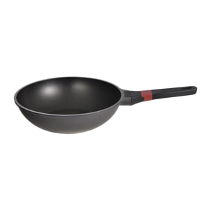 Wok ø28x8 cm en aluminio fundido en color negro apta para inducción y antiadherente expert san ignacio