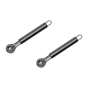 Set de 2 ustensiles de cuisine cuillère à melon en inox Fackelmann Elemental