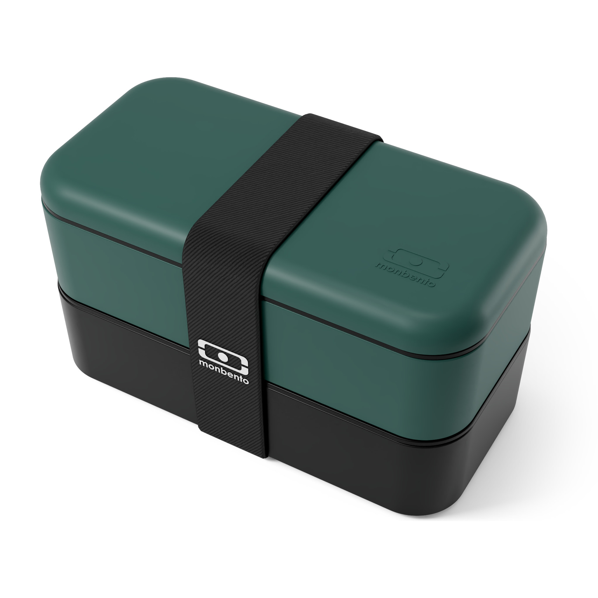 Lunch box 2 compartiments Original 1L Made in France Vert/Noir