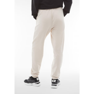 Pantaloni comfort fit vita alta in felpa garzata