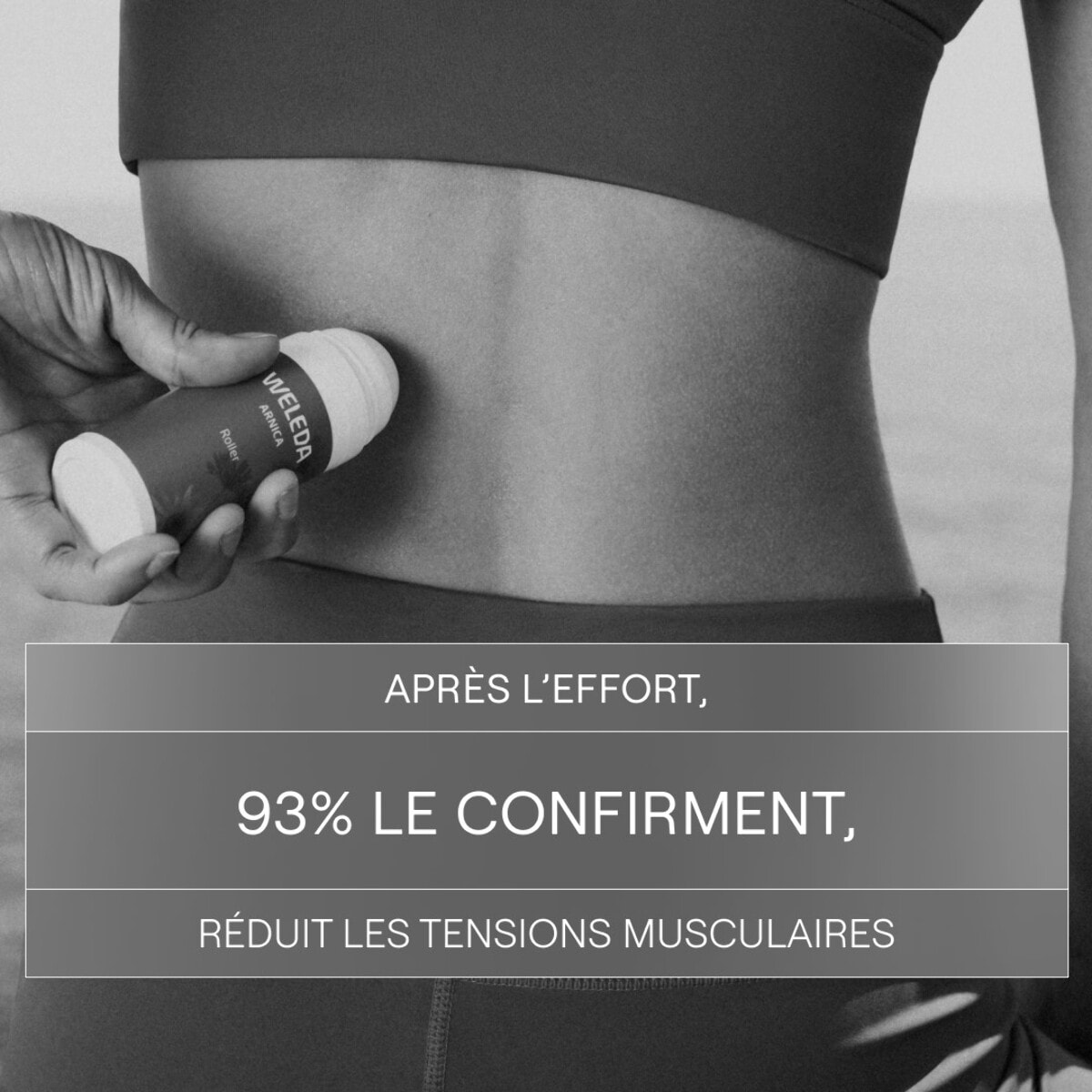WELEDA - Duo Crème de Massage Sport Arnica + Roller Arnica - Relaxation et récupération sportive - Après l'effort - Vegan* - Certifié Natrue** - Tube de 70g + Roll-on 75ml