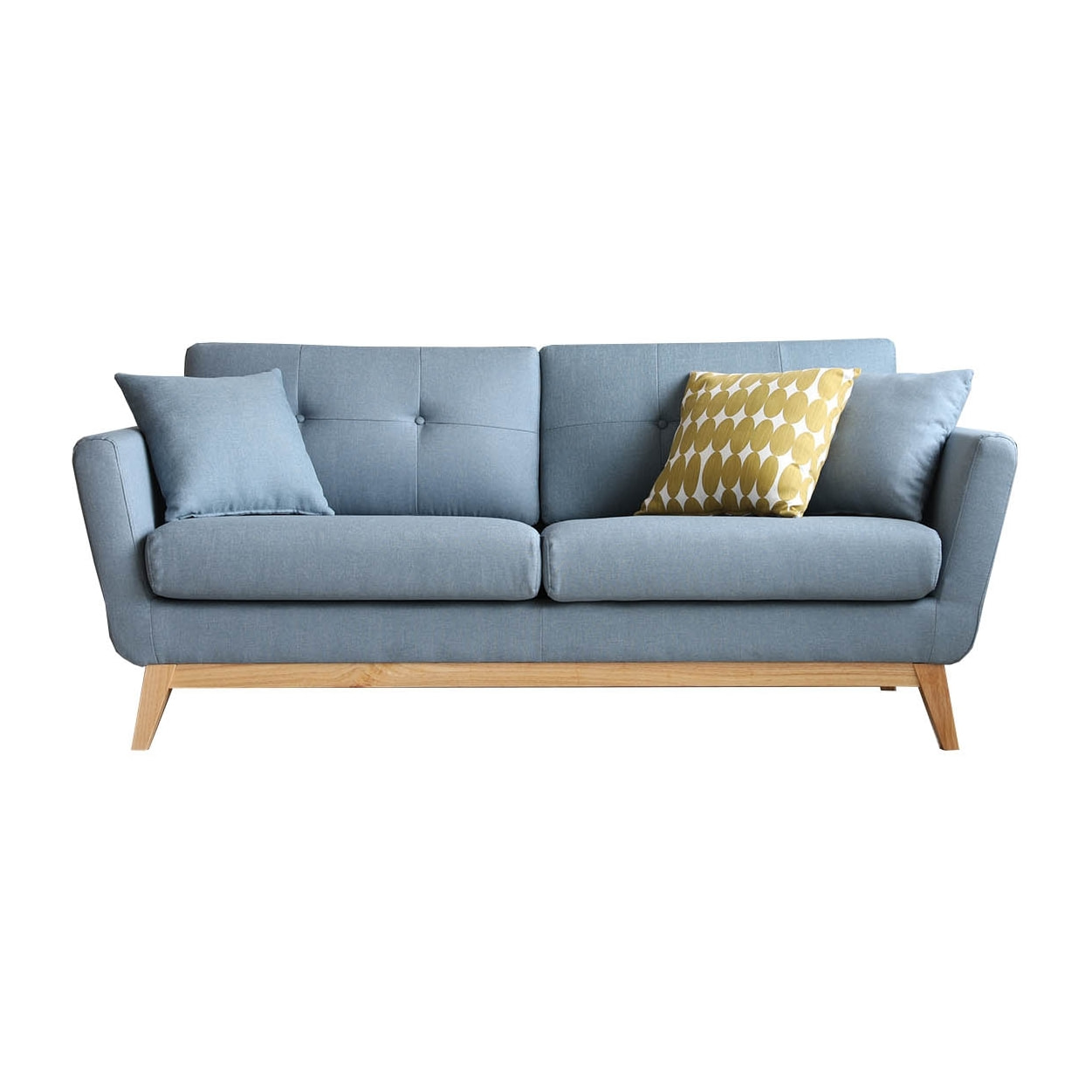 Canapé 3 places en tissu bleu pastel OSLO