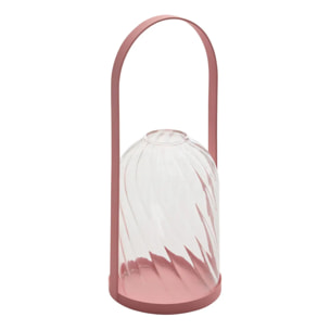 Lanterne Fleur de rose H20cm