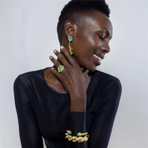 Brazalete LUX BY LUX acabado en oro amarillo 18K