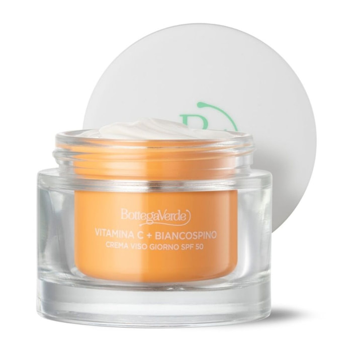Vitamina C + Biancospino - Crema viso giorno idratante antimacchia SPF50