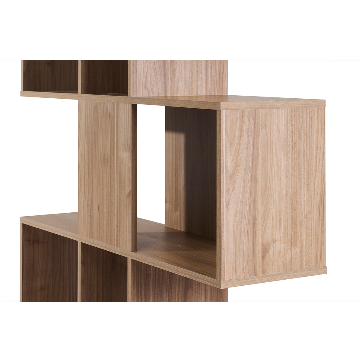 Bibliothèque ouverte séparateur design finition bois clair chêne L139 cm COMO