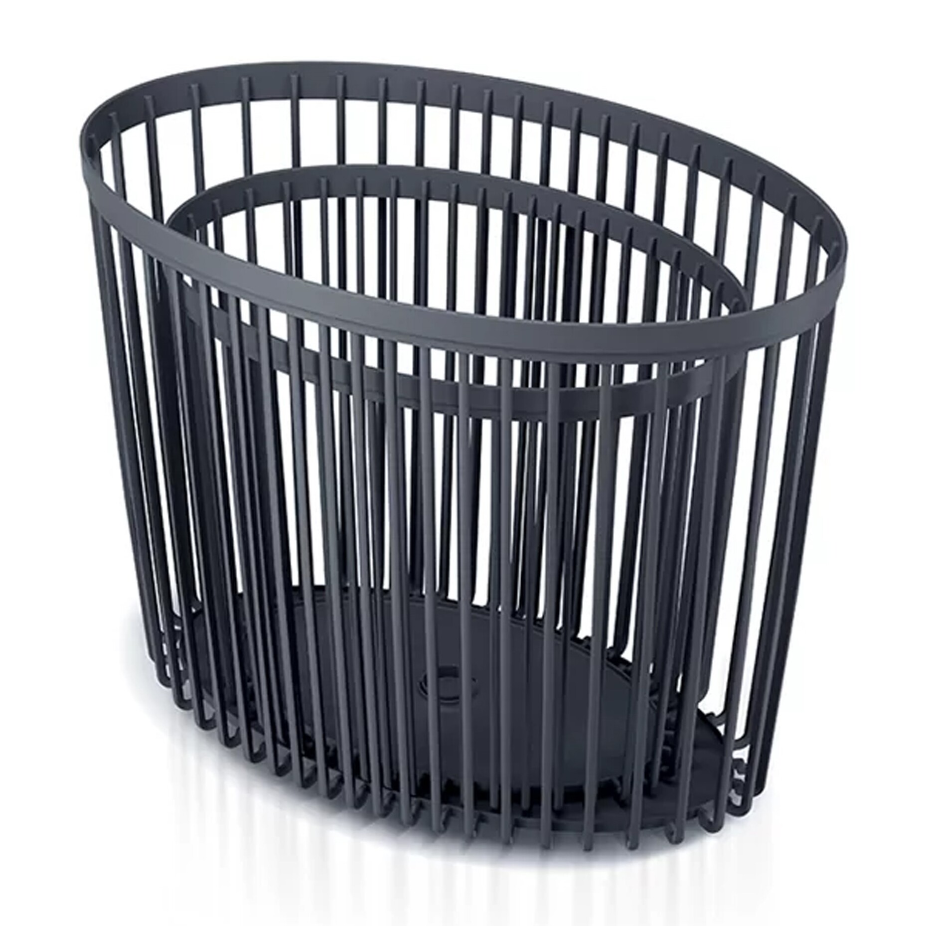 Set de 2 cestas de jardín soporte - mesa auxiliar decorativa clubo , dimensiones (mm) 568x348x450, color antracita