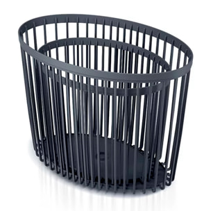 Set de 2 cestas de jardín soporte - mesa auxiliar decorativa clubo , dimensiones (mm) 568x348x450, color antracita